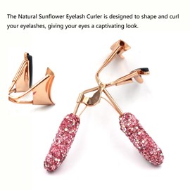 Bestbling Bling Rhinestone Eyelash Curler - Designed for Stunning, Curled Lashes (Pink)
