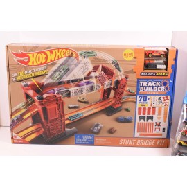 Hot Wheels MATTEL HOT WHEELS TRACK BUILDER STUNT BRIDGE KIT W / 5 FREE CARS DWW97
