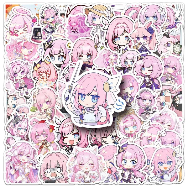 Honkai Impact 3 Stickers Pack of 50 Waterproof Cute Funny