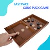 Pacific Shore Games Wooden Sling Puck Game, Table Top Hockey