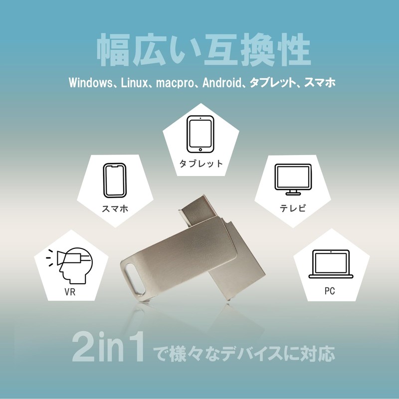 LIUXING USB Memory (32 GB) 2 in 1 [Type C