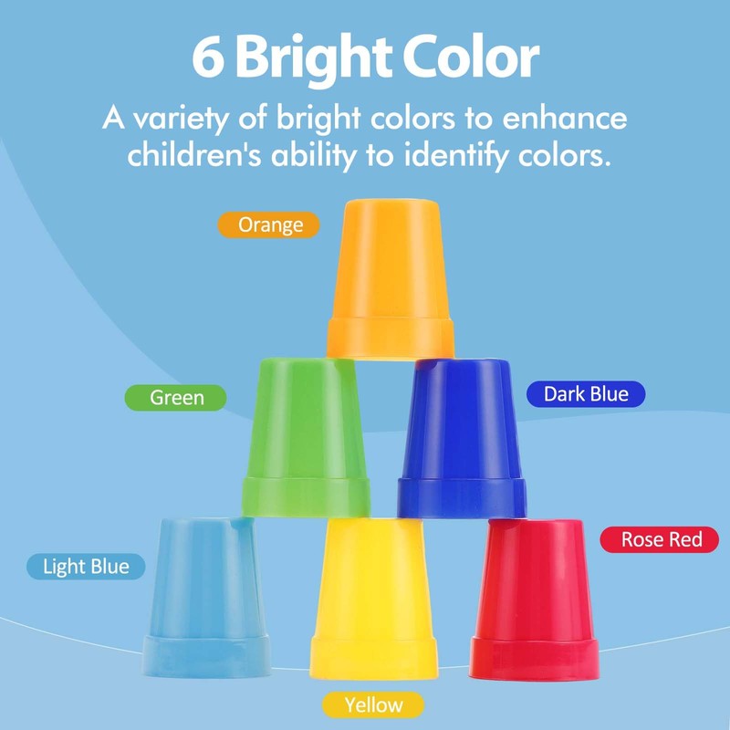 SEISSO Quick Stacking Cups, Stack Cups Set Engaging Educational Speed