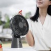 Desktop Fan Portable 5 Speed Power Display Quiet USB Rechargeable