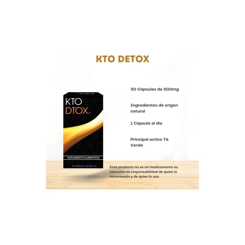 Keto Detox Ener Green Suplemento Nutricional Cúrcuma 30 Cápsulas