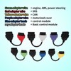 OBDII Car Adaptor Cable 6 Pcs For MultiECUScan Adapter Cable