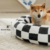Ohocut Checkered Cat Dog Bed, Cute Black White Retro Style