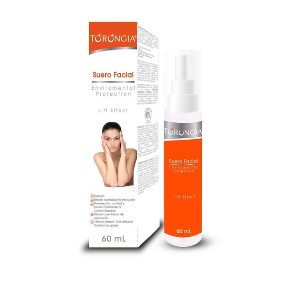 Torongia Suero Facial Reafirmante, Tecnología Antipolución, Lift Effect, 60 ml
