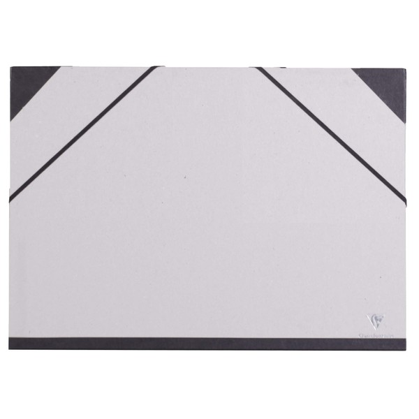 Clairefontaine 44614C - Un carton à dessin fermeture élastiques 32x45 cm, Gris
