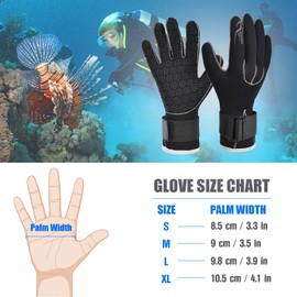 3mm Neoprene Diving Gloves Women Men Anti-slip Snorkeling Gloves for Snorkeling Swimming Surfing Sailing Kayaking Diving