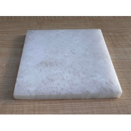 GAF TREASURES 6" Selenite Square Charing Plate, Selenite Charging Station for Crystal Cleansing, Crystal Grib Layout, Energy Charging& Purification
