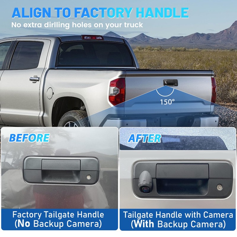 EWAY Tailgate Handle Backup Camera for Toyota Tundra 2007-2013 Reversing