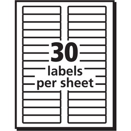 Avery EcoFriendly File Folder Labels, Permanent Adhesive, 2/3" x 3-7/16", 750 Labels, White (48266)