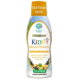 Premium Liquid Multivitamin For Kids | Sugar Free Kids Vitamins | 100% DV of 14 Vitamins for Kids | Multivitamin for Children Ages 4+ | Great Tasting, Non-GMO, Max 98% Absorption Rate- 16 oz, 32 Serv