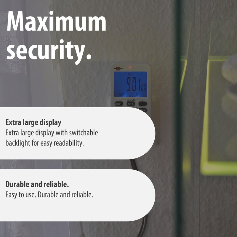 Brennenstuhl Comfort-Line Digital Weekly Timer, digital timer socket (weekly timer