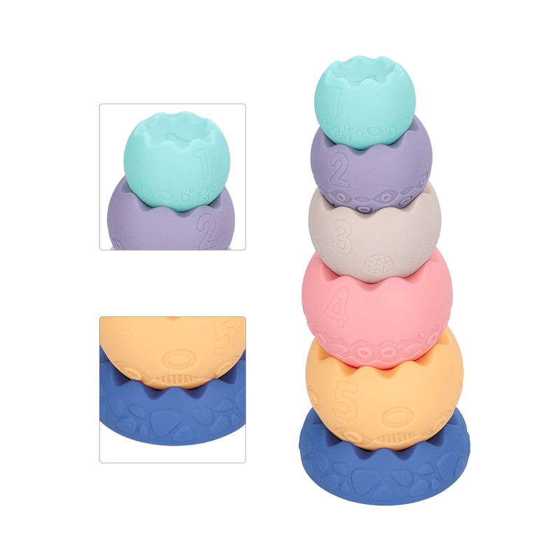 Stacking Ball Toy Portable Cute Elegant Baby Stacking Building Blocks