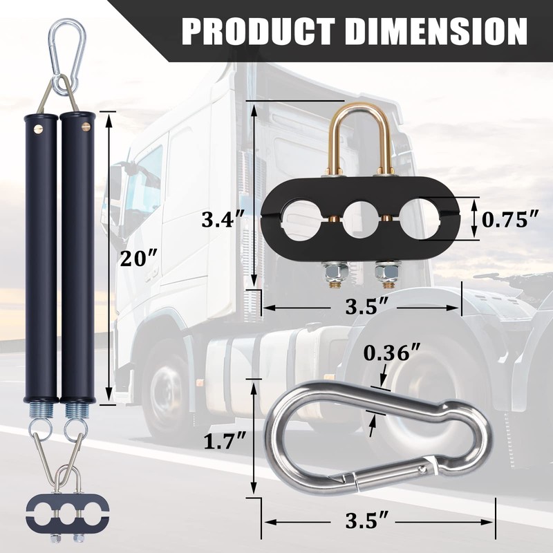 Cheemuii 20" Double Tender Spring Kit Heavy Duty ABS Air
