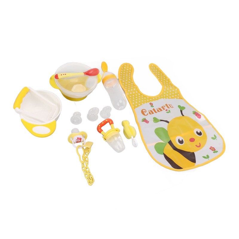 Baby Feeding Set Safe PP Silicone Compact Space Saving Discomfort