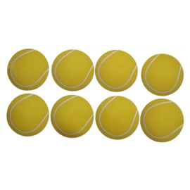 Novel Merk Tennis Sports Ball Vinyl Stickers - 2” Round Individual Decals for Laptop, Water Bottle, Phone, Party Favors, & Decor - Adheres to Clean Surfaces Waterproof & Repositionable (8)