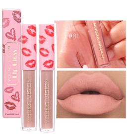 Allphv Lápiz labial líquido mate, taza antiadherente de larga duración que no se desvanece, brillo de labios resistente al agua, vegano liviano y sin crueldad, regalo para mujeres