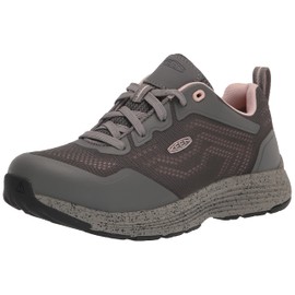 KEEN Utility Women's Sparta 2 Low Height Alloy Toe Industrial Work Shoes, Steel Grey/Peach Whip, 8.5 Wide