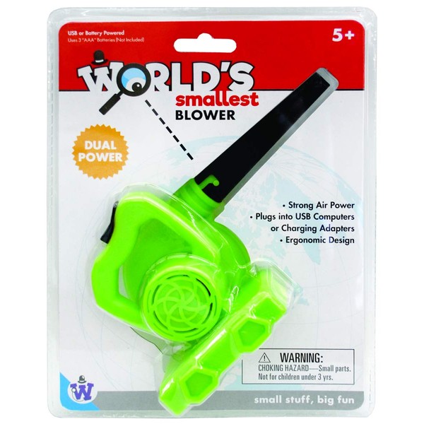 Westminster, Inc. World's Smallest Blower - Real, Working, Tiny, Dual Powered Leaf Blower