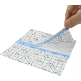 투명 방수 붕대 50개 6인치 x 8인치 피부 보호 테이프 두 번째 드레싱 Transparent Waterproof Bandages 50pcs 6inch x 8inch Skin Protective Tape Second Dressing [6 in X 8 50 Count]