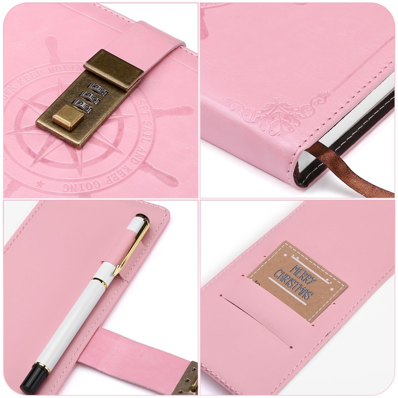 Kesote A5 Diary with Lock Leather Cover Lock Notebook Lined