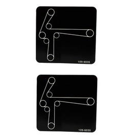 GULUANT 2 Pack Replacement Part # 109-6035 Belt Routing Decal for Exmark Lawn Mower Models