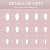 Almond False Nails - 24pcs White Pearl Press on Nails