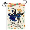 ZAEW Dia De Los Muertos Garden Flag Mexican Dance Sugar