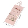 sourcing map Travel Jewelry Roll Bag, Foldable Travel Jewelry Organizer