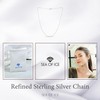 Sterling Silver 1mm Round Ball Bead Chain Necklace for Women,