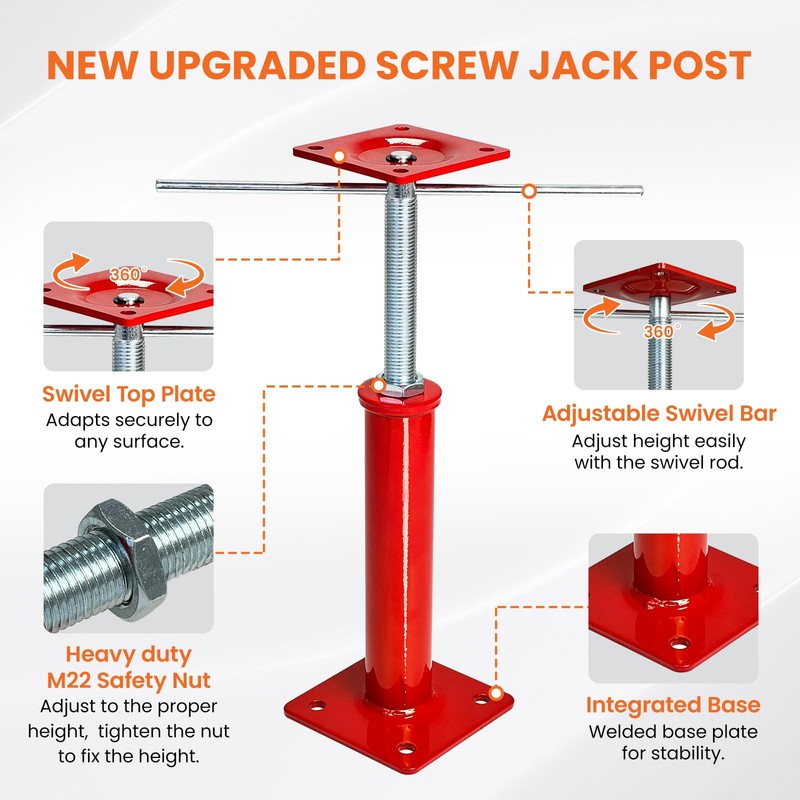 4 Pack House Floor Jacks for Leveling, 11.8-16 in Adjustable