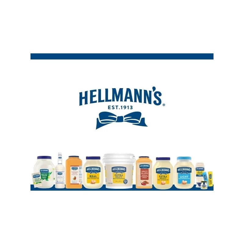 Hellmann's Real Mayonnaise Jar, Condiment For Sandwiches, Salads, Mayo