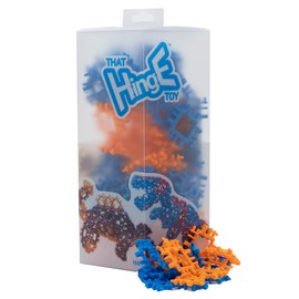Incredibly Interconnectable Toys That Hinge Toy Juego de 150 piezas naranja + azul, dinosaurio + más STEM Juego de construcción de juguetes
