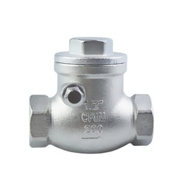 BVAKEIDZE Stainless Steel Wire Mouth Horizontal Non-Return Valve 304 Stainless Steel Female Thread Swing Check Valve 1/2 Quot; 3/4 Quot; 1 Quot; 1-1/4 Quot;1Pcs(2 Inch)
