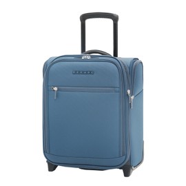 Verage Under Seat Luggage with Wheels, Softside Expanable Small Suitcase Carry On Luggage Bags for Airlines Airplanes Short Trip Men Women (Coast Blue, 16-Inch Rolling Underseat)