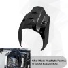 HDBUBALUS Gloss Black Front Headlight Fairing Cover For Harley Softail