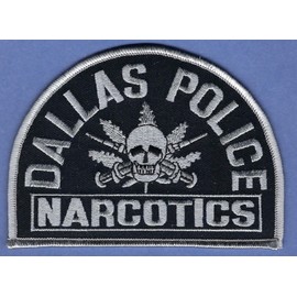 Embroidered Patch -Dallas Texas Police Narcotics Division Tactical Shoulder Patch