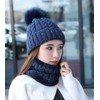 Generic Women's Winter Hat Scarf Set, Warm Soft Inner Lining