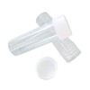 12Pcs 25ML Clear Flat Plastic Test Tubes with Screw Caps