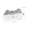WHAMVOX 1pc Plush Lovely Pattern Sleeping Eye Mask Soft Blindfold