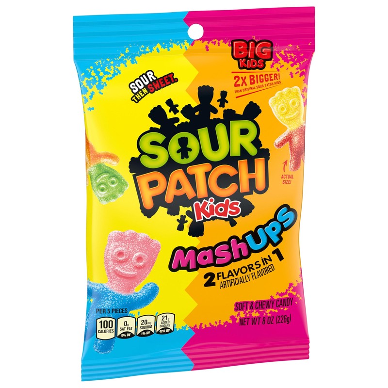 SOUR PATCH KIDS MashUps 2 Flavors in 1 Soft &