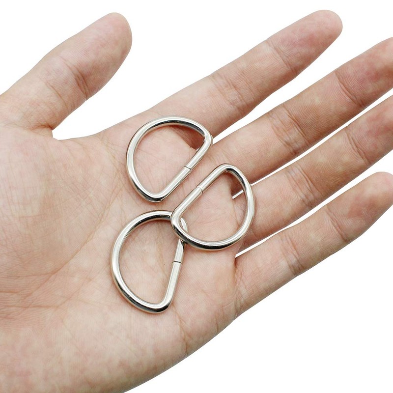 Booly Pack of 30 Silver D Ring Metal D Ring