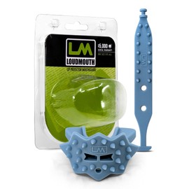 Loudmouth Football Mouth Guard - 3D SpikeSurge Football Mouthpiece with Strap, Fits Adult & Youth, Mouth Guard Football Accessories (Carolina Blue)