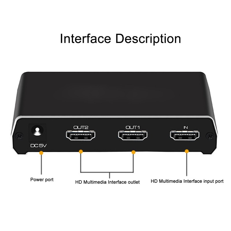 HD Multimedia Interface Splitter 1 In 2 Out 8K 60Hz