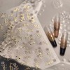 JMEOWIO 3D Nagelsticker Goldene Blätter Blumen Nail Art Sticker Selbstklebend