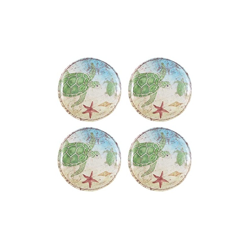 Gourmet Art 4-Piece Sealife Turtle Heavyweight and Durable Melamine 6