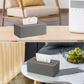 Richblue Tissue Case Stylish Tissue Box Tissue Cover Luxury PU Leather Tissue Box Internal Dimensions Approx. W23.5×D12×H8 cm Paper Towel Case Tissue Holder for Home/Office/Car/Hotel Fashion Interior