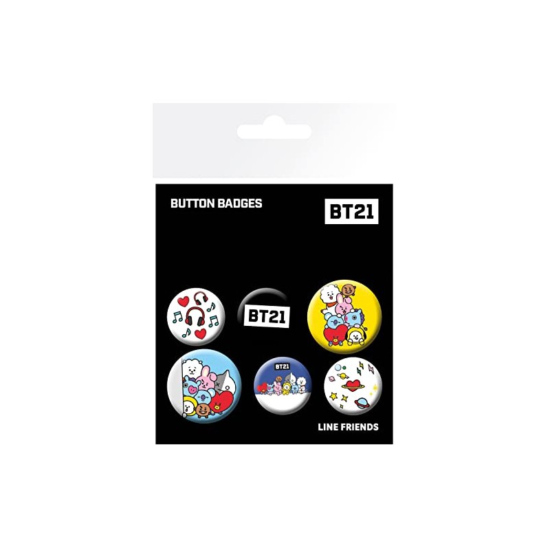 GB Eye Unisex - Adult Bt21 Pins, Multi-Colour, 5
